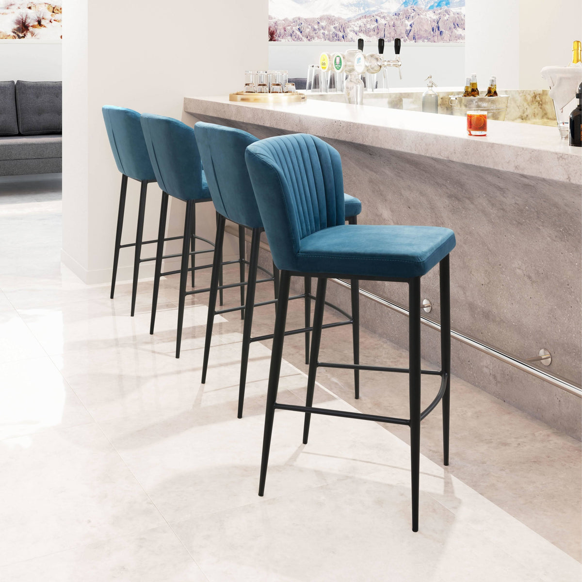 Gray Bar Chair Set of 2 B419705