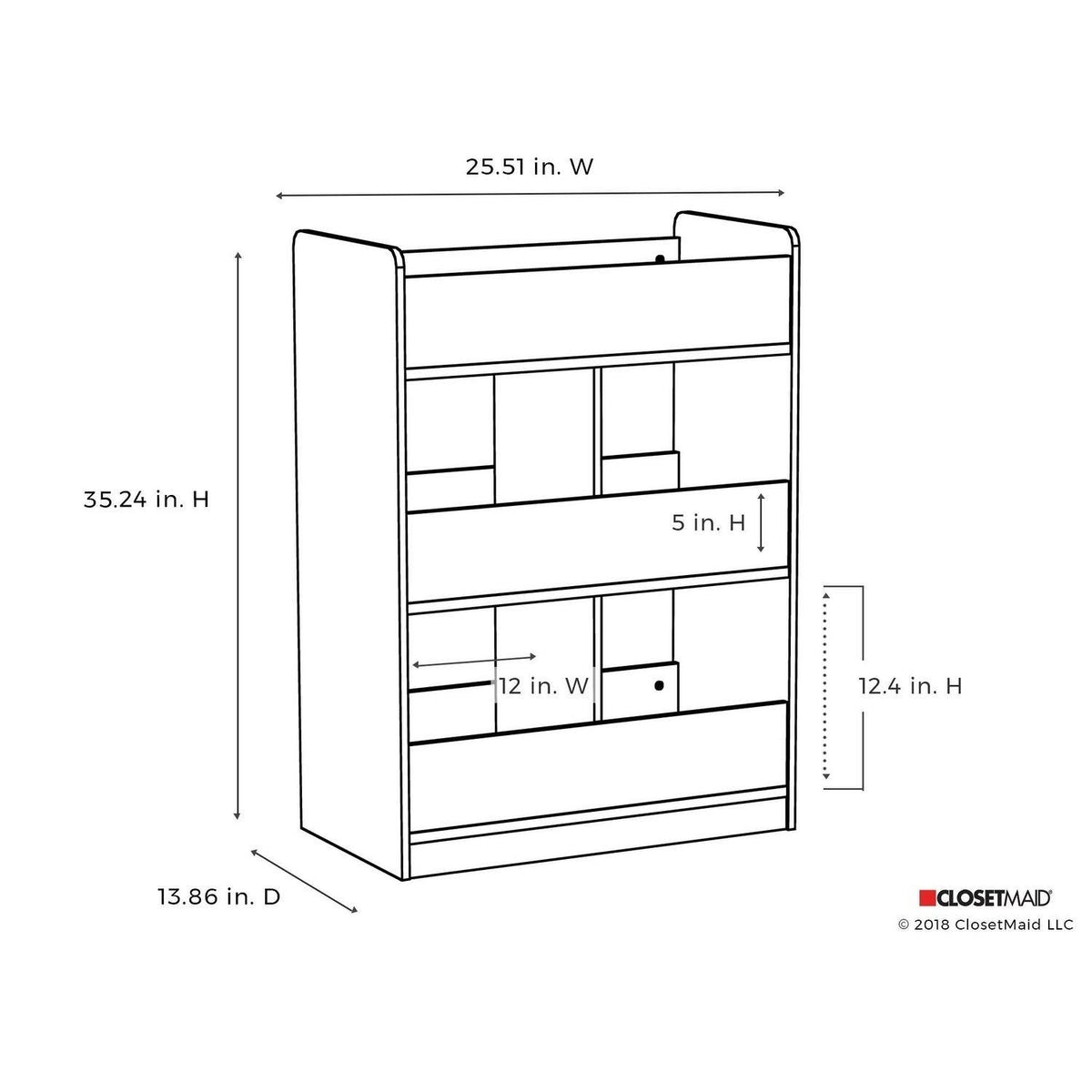 White Vertical Toy Organizer X491707