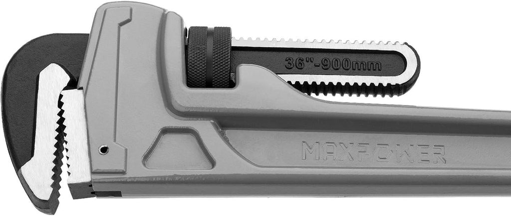 Aluminum Pipe Wrench 36-Inch Heavy Duty Straight Pipe Wrench Pack of 2 K223