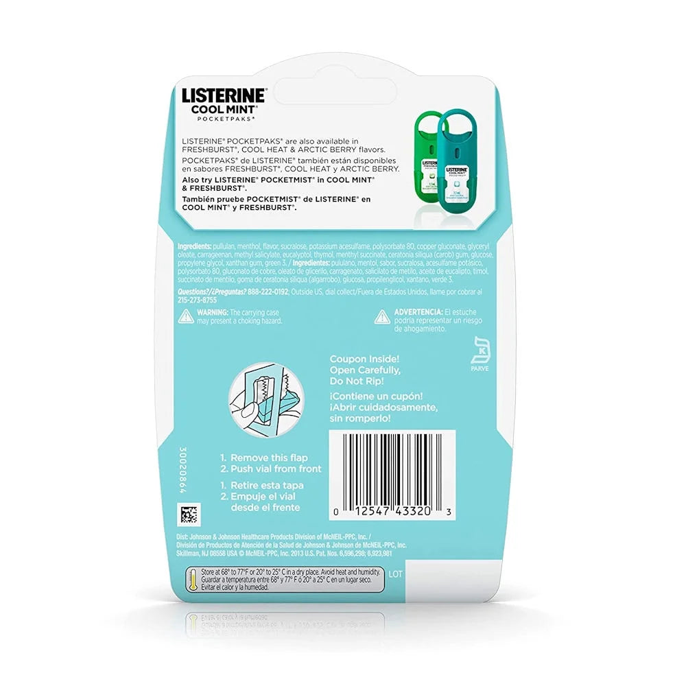 Cool Mint Breath Strips 72 Each (Pack of 6) T585158