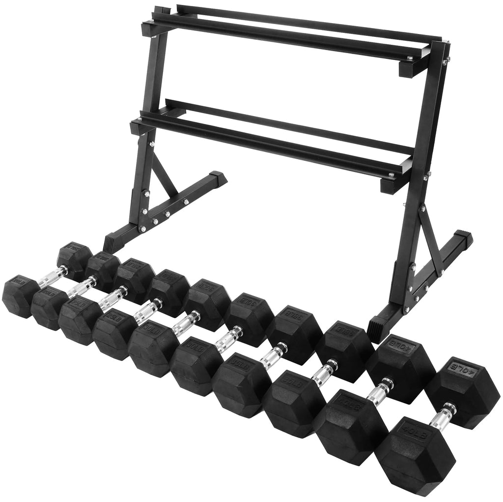 150 LB Dumbbell Set with A-Frame Rack S8905