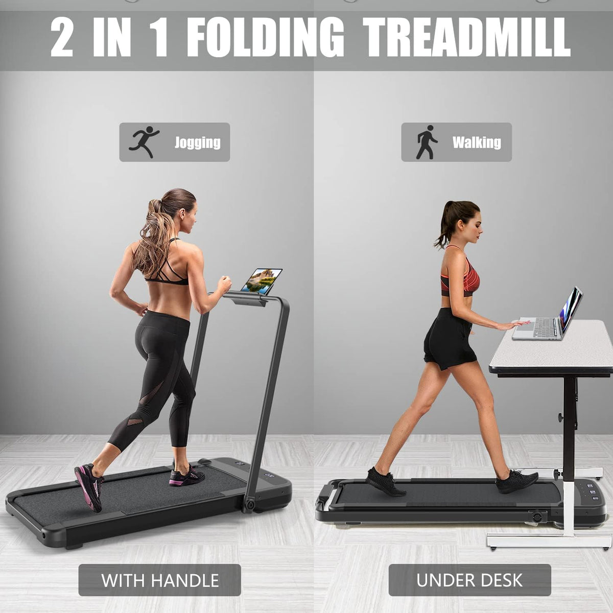Under Desk 2 in 1 Folding Treadmill Walking Pad X439421
