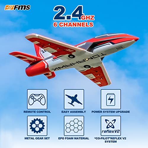 EDF Jet Remote Control Airplane 80mm Ducted Fan 12-Blade 6 Channel PNP H798
