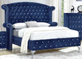 Queen Size Wingback Velvet Bed F797467