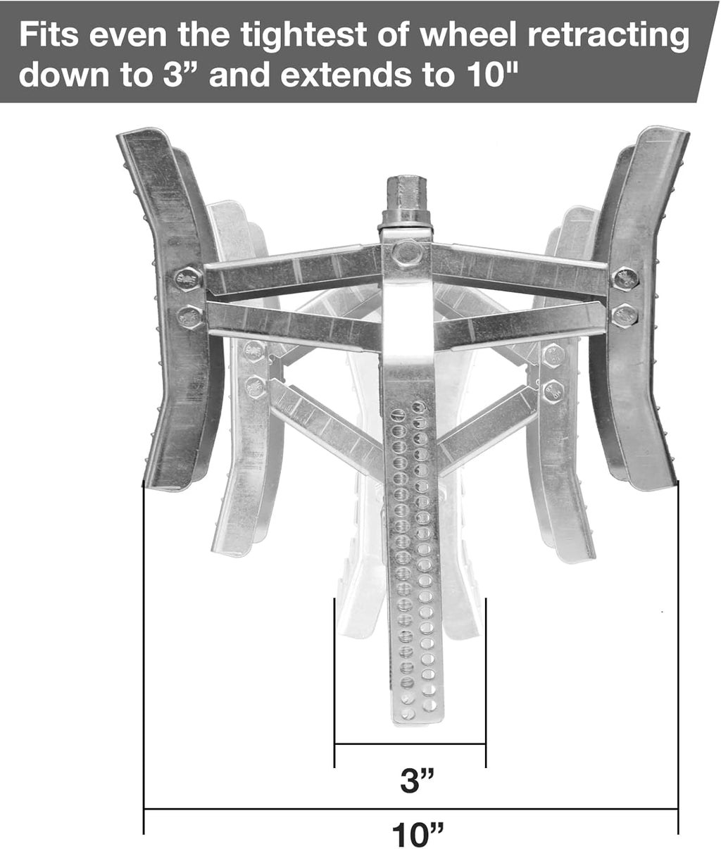 Camper Wheel Chock Stabilizer 2 Sets, RV Tire Scissor Locking X Chock, Pack of 2 Y115