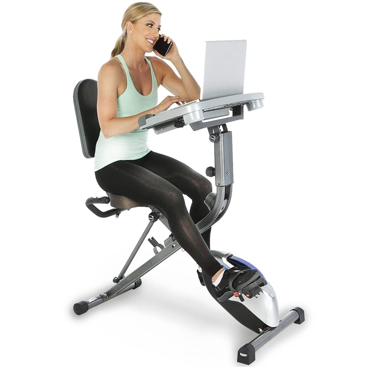 Folding Exercise Desk Bike with Bluetooth C43082