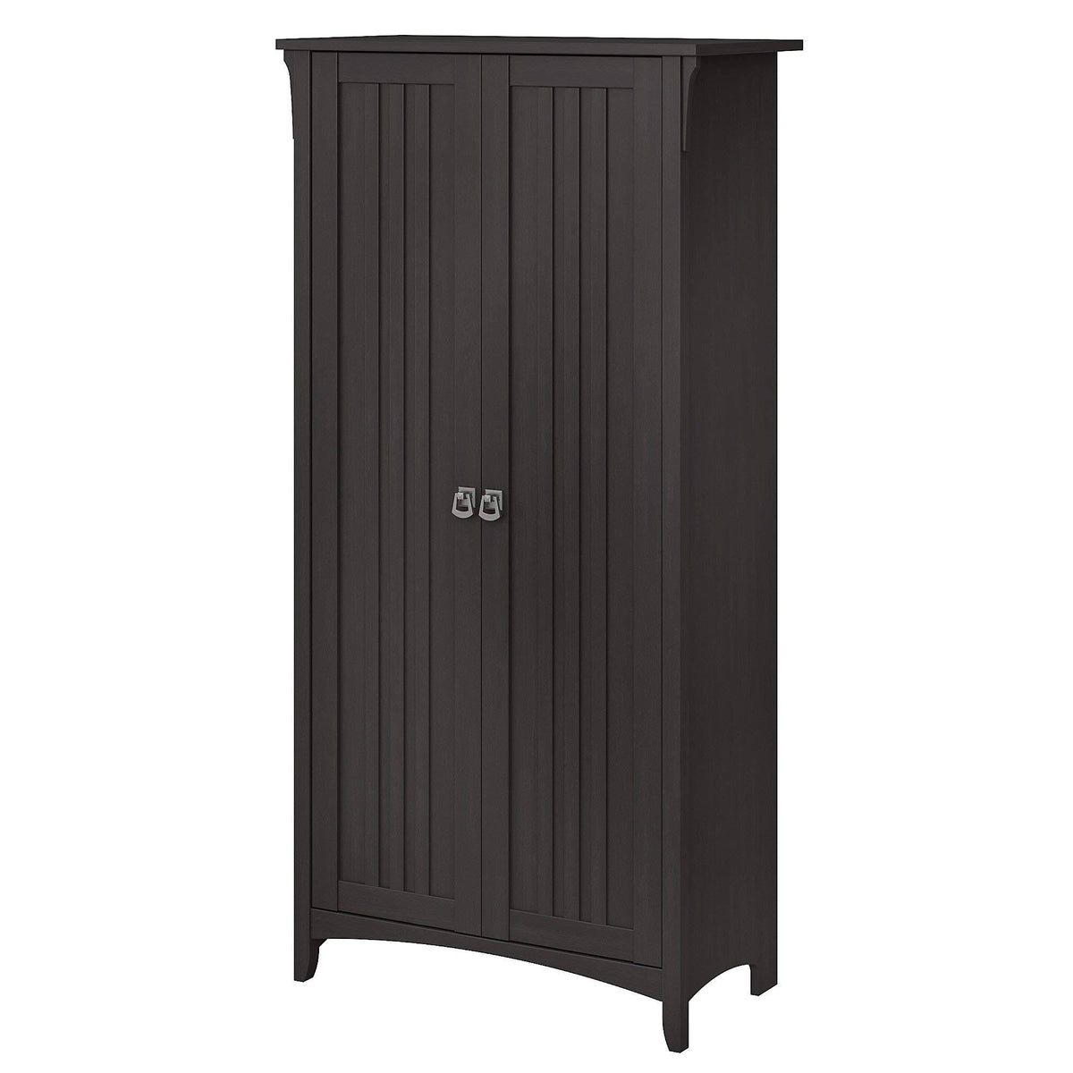 Vintage Black Kitchen Pantry Cabinet with Doors A3181
