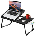 Foldable Adjustable Lap Desk with Cup Holder, Black G249473
