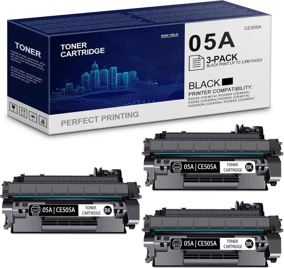 Black 3-Pack Toner Cartridge U854982