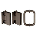 Oil Rubbed Bronze Shower Pull and Hinge Set L926