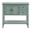 36x22 Green Console Table with 2 Drawers B8310