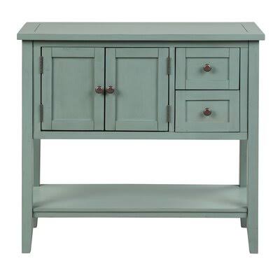 36x22 Green Console Table with 2 Drawers B8310