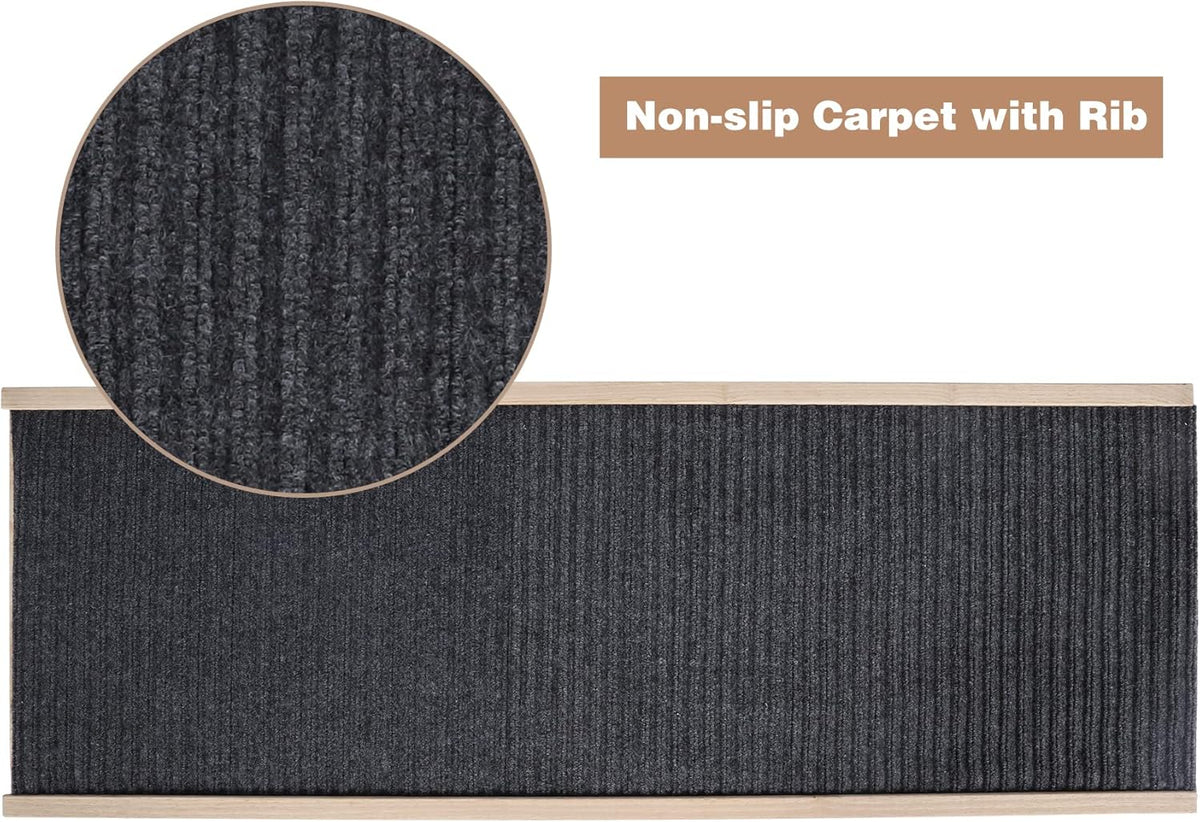 Wooden Pet Ramp with Non Slip Carpet Surface K963