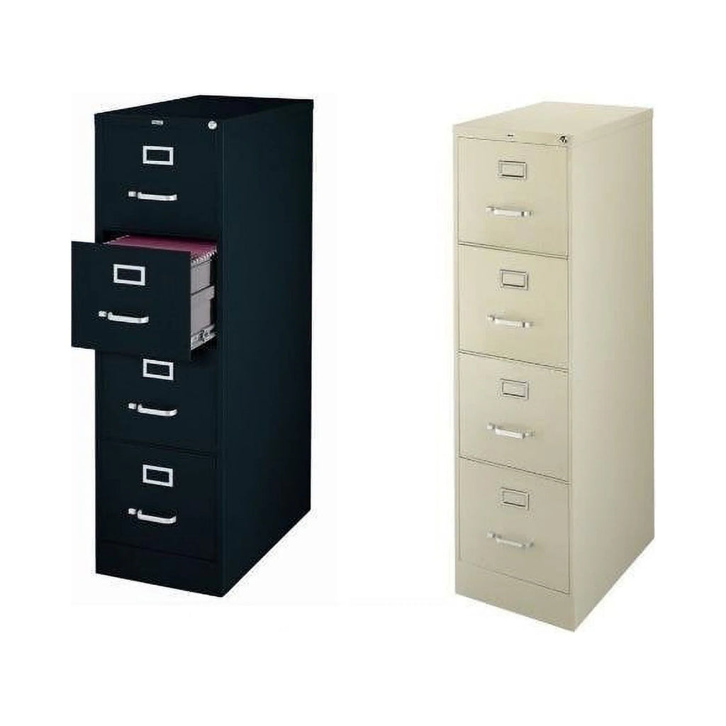 4 Drawer Filing Cabinet in Black and Putty J463