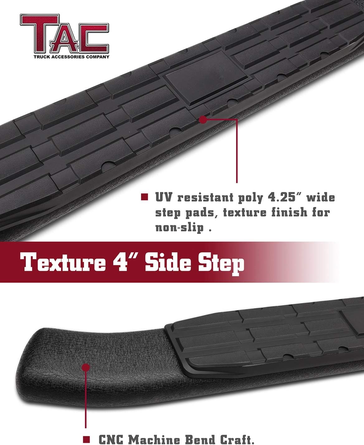 Black Texture Side Bars for Ford Ranger Super Cab Pickup (2pcs) U8752