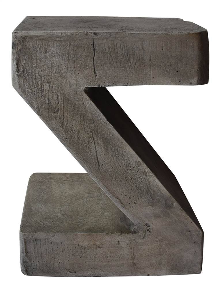 16 in. Light Gray Concrete Accent Table K72709