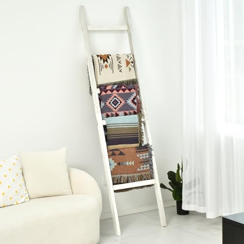Black 6.4ft Wooden Blanket Ladder G41259
