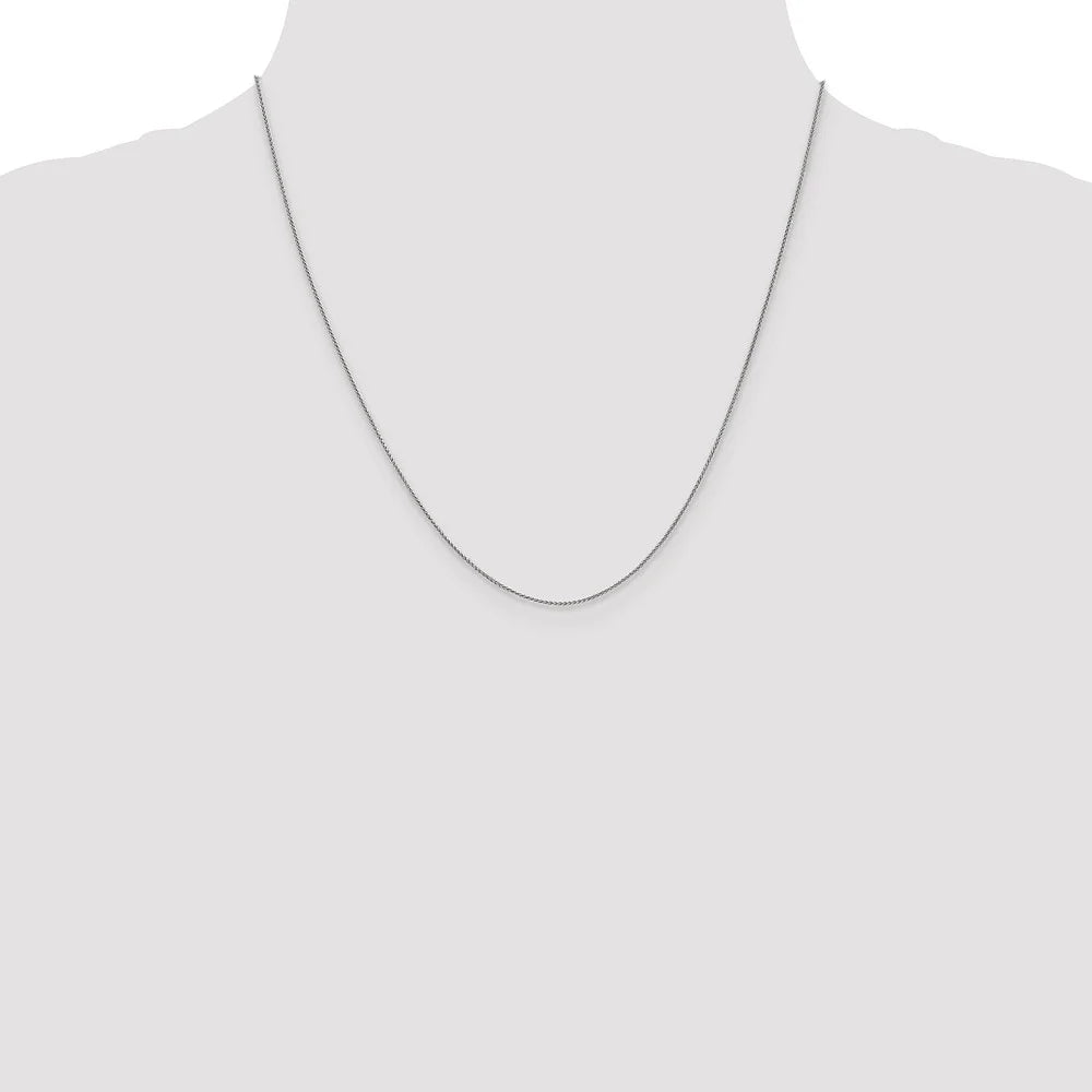 14K White Gold .8mm Baby Wheat Chain F462298