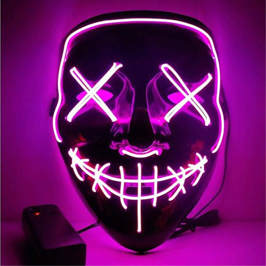 Blue Sound Induction Light Up Halloween Mask O697