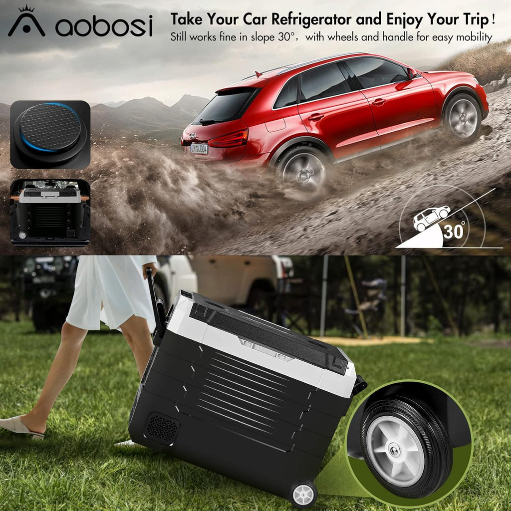 Portable Car Refrigerator 12 Volt 59 Quart Dual Zone Compressor Cooler C94001