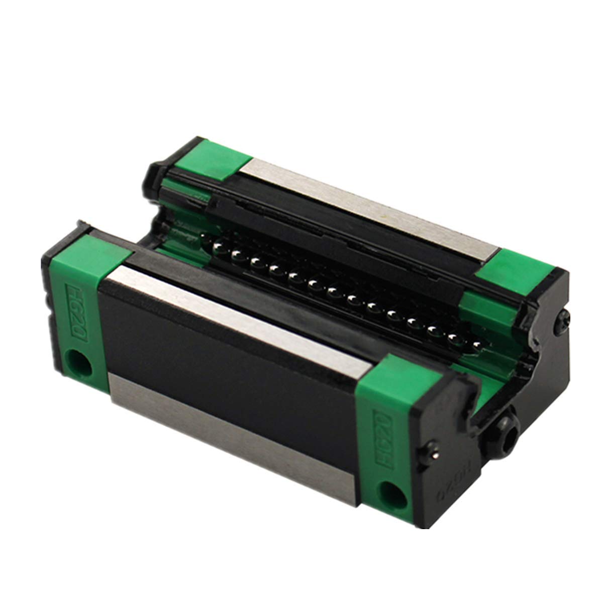 Linear Rail 2X HGR20-1000mm Slide Guideway + 4X HGH20CA Bearing Block Carriage for DIY CNC Y26068