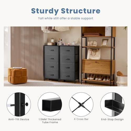 Fabric Storage Tower with 9 Drawers R4704