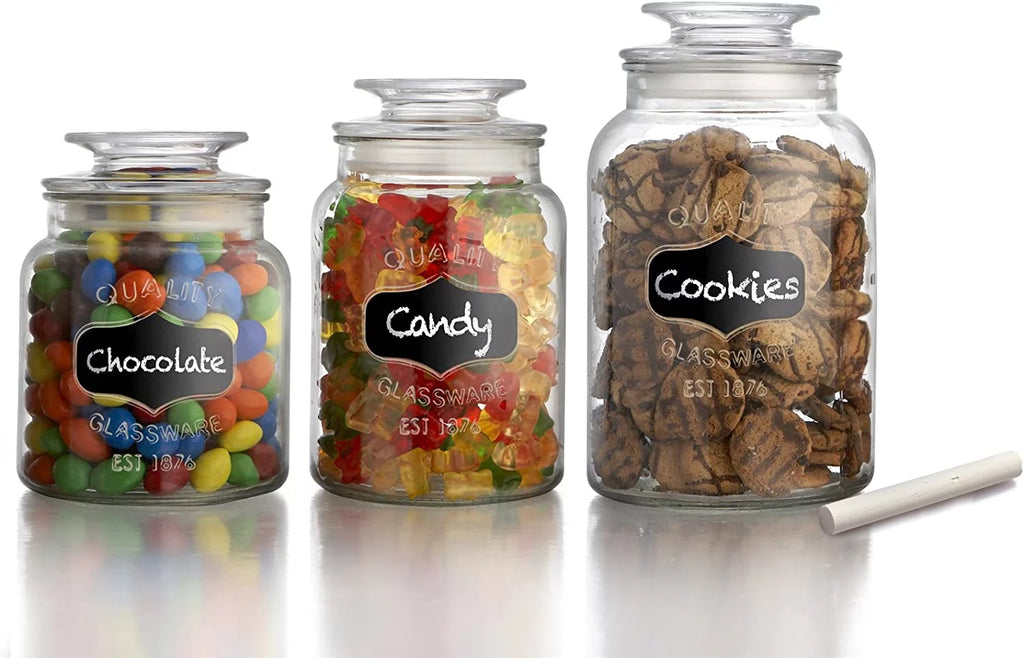 Clear Glass Food Storage Containers Set of 3 L698
