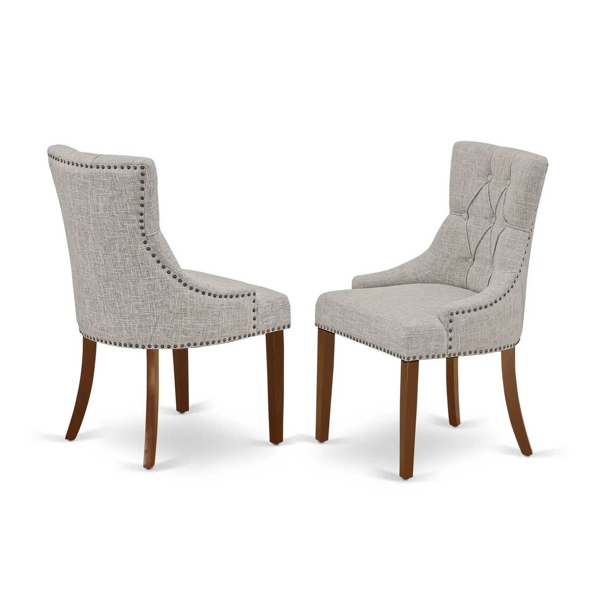 5 Pc Dining Set with Doeskin Fabric Mahogany Finish A95856