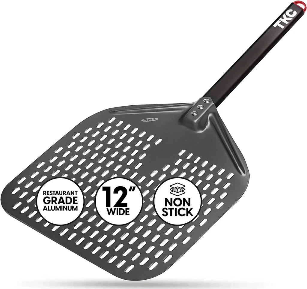 12 inch Perforated Aluminum Pizza Peel Y271156
