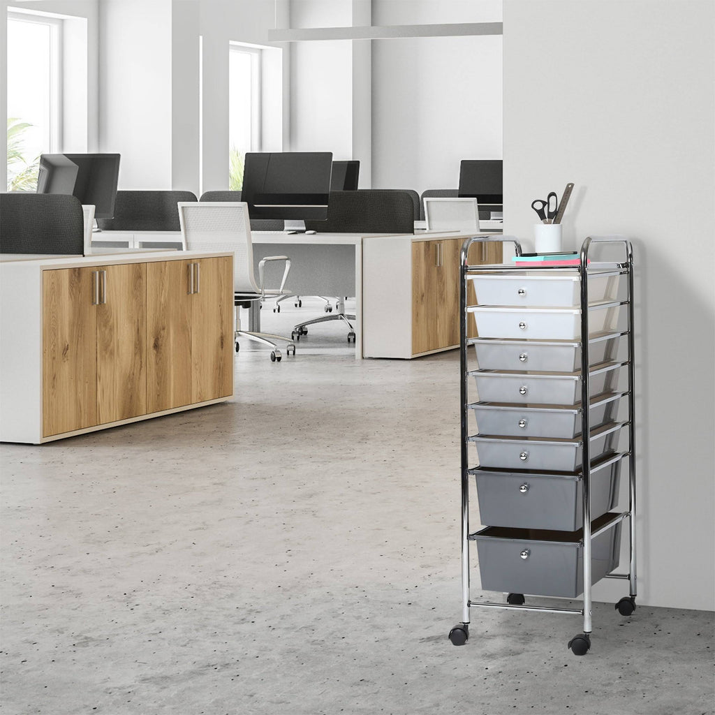 8 Drawer Storage Bin Organizer Cart K198993