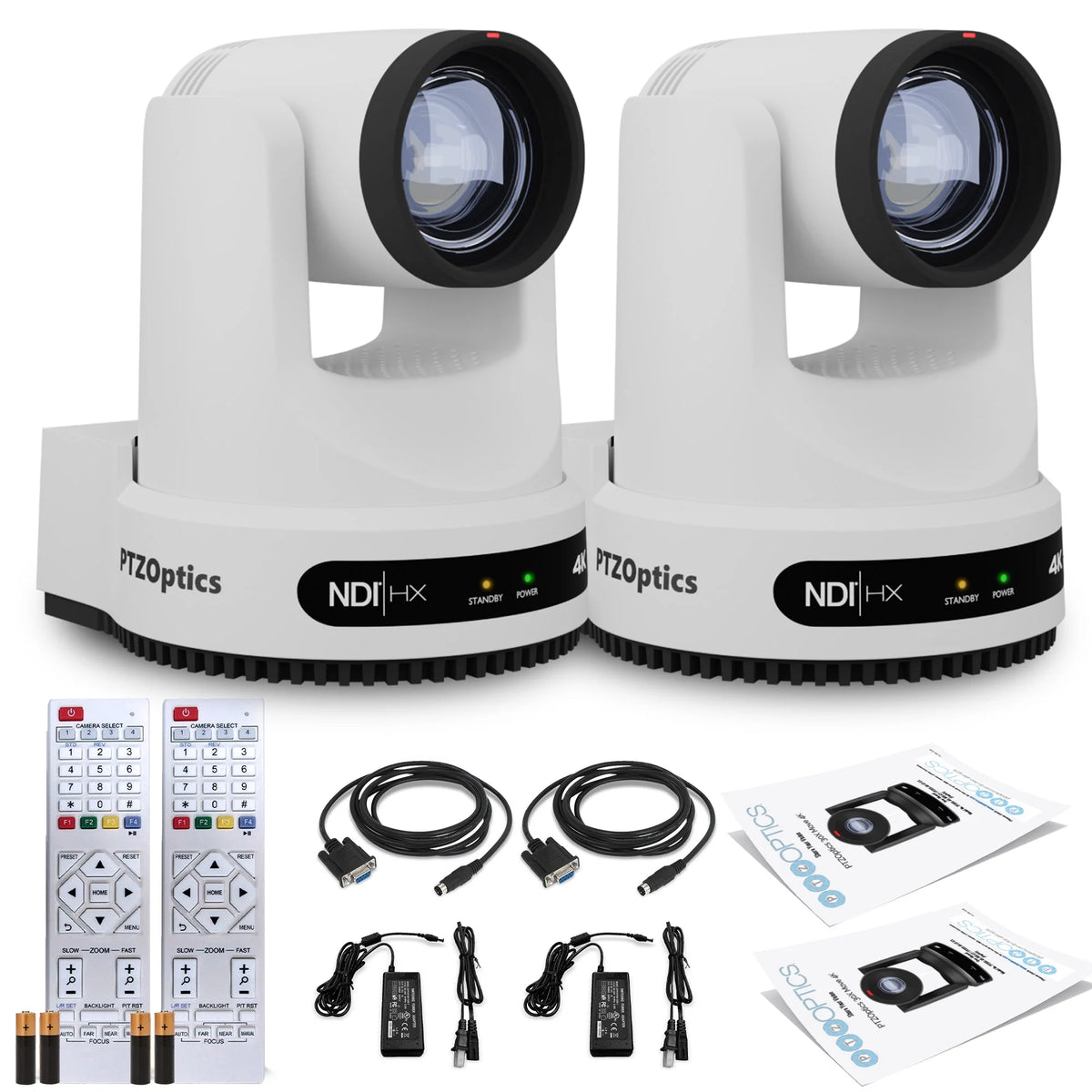 2 x PTZ Camera with 12x Optical Zoom (White) B64868