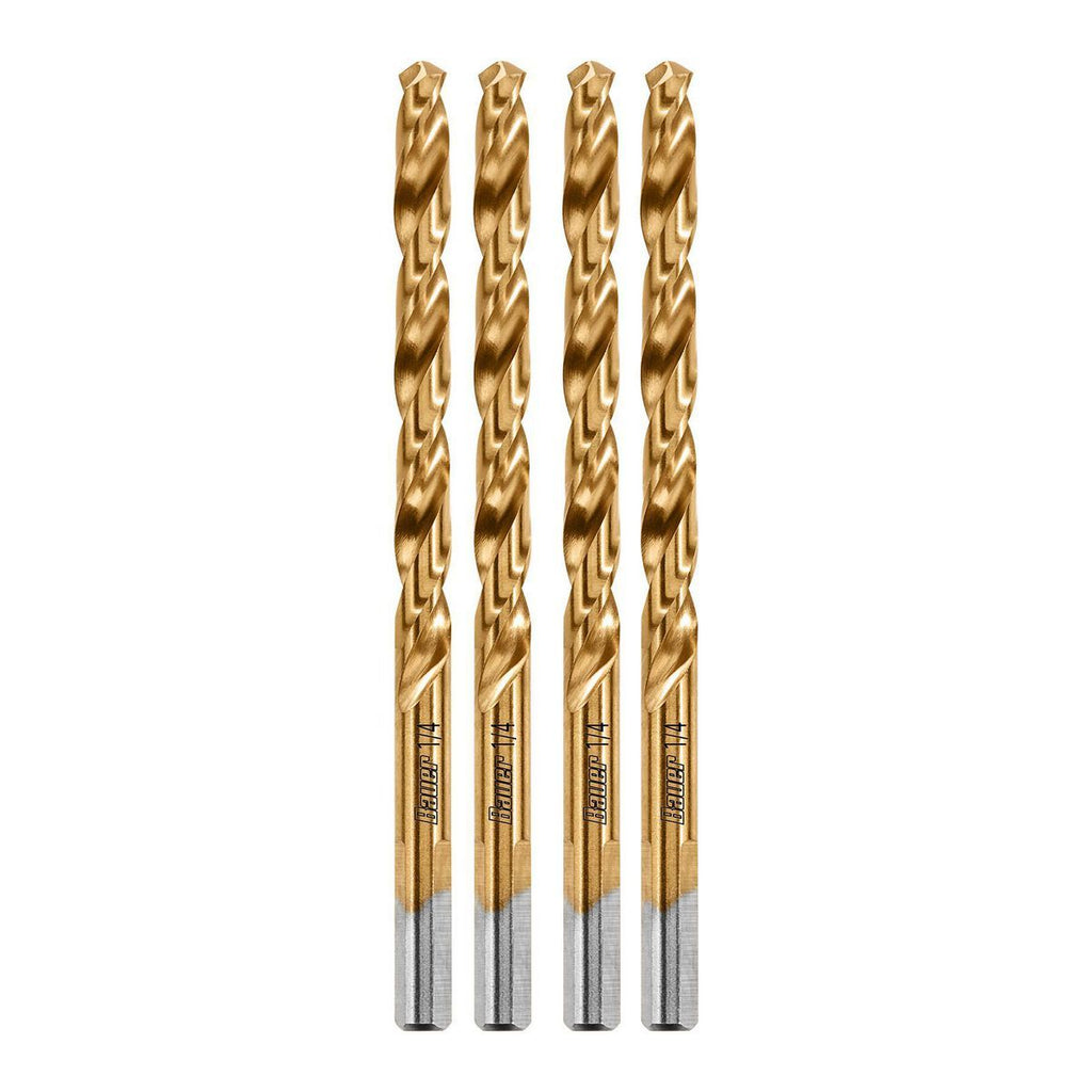 1/4 in. Titanium Drill Bit Set, 4 Piece E54162