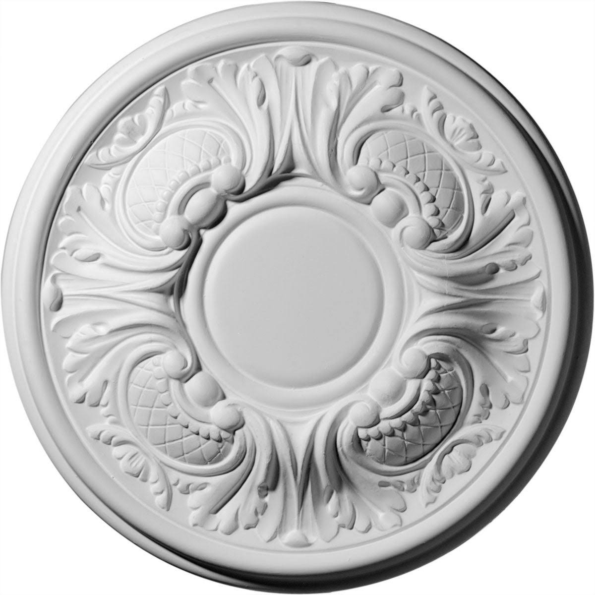 11 3/4 inch x 1 1/4 inch Hand-Painted Ceiling Medallion D577