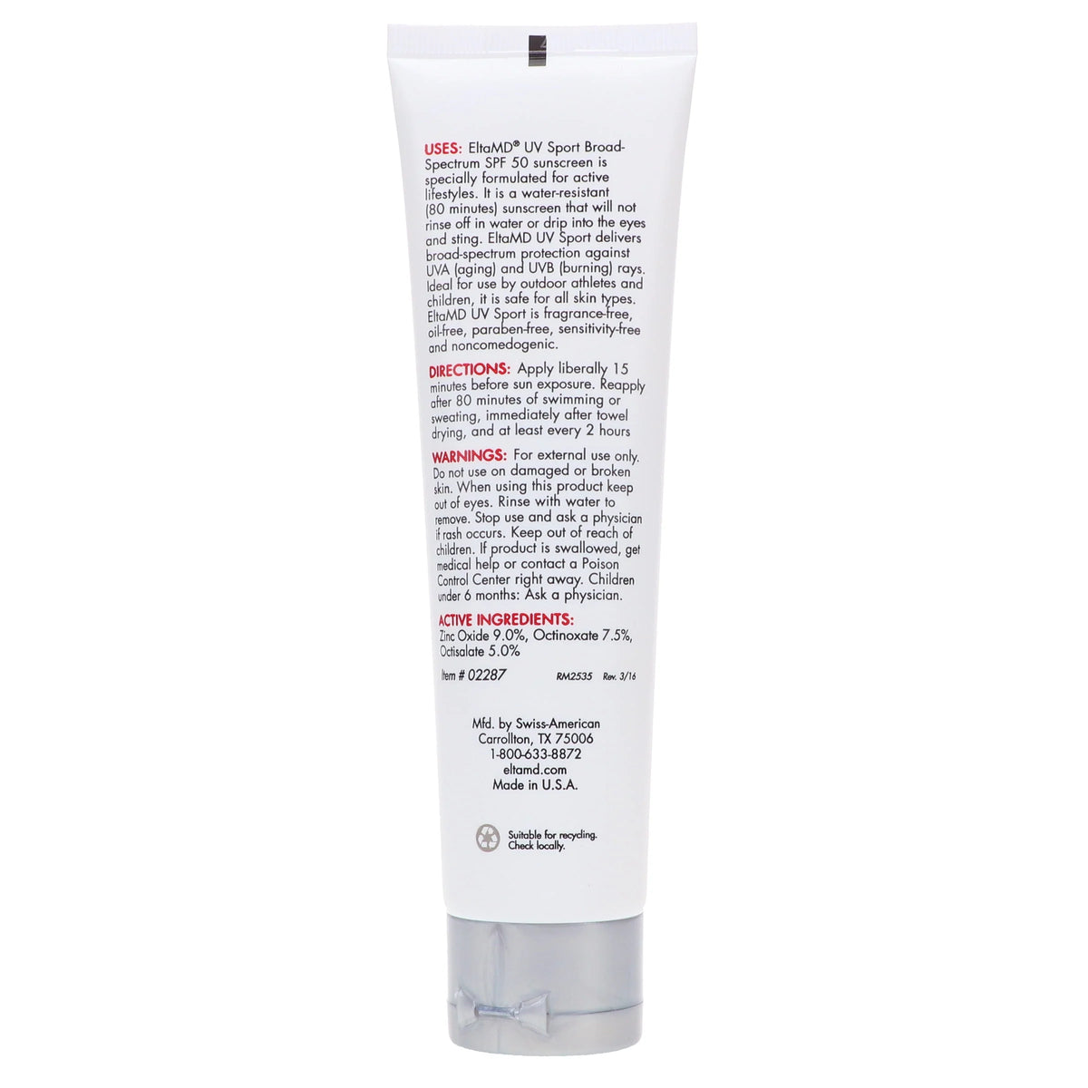 SPF 50 Water Resistant Sunscreen 3 oz N125102