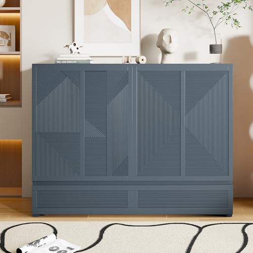 Gray Full Size Murphy Bed with Storage Drawer O66539