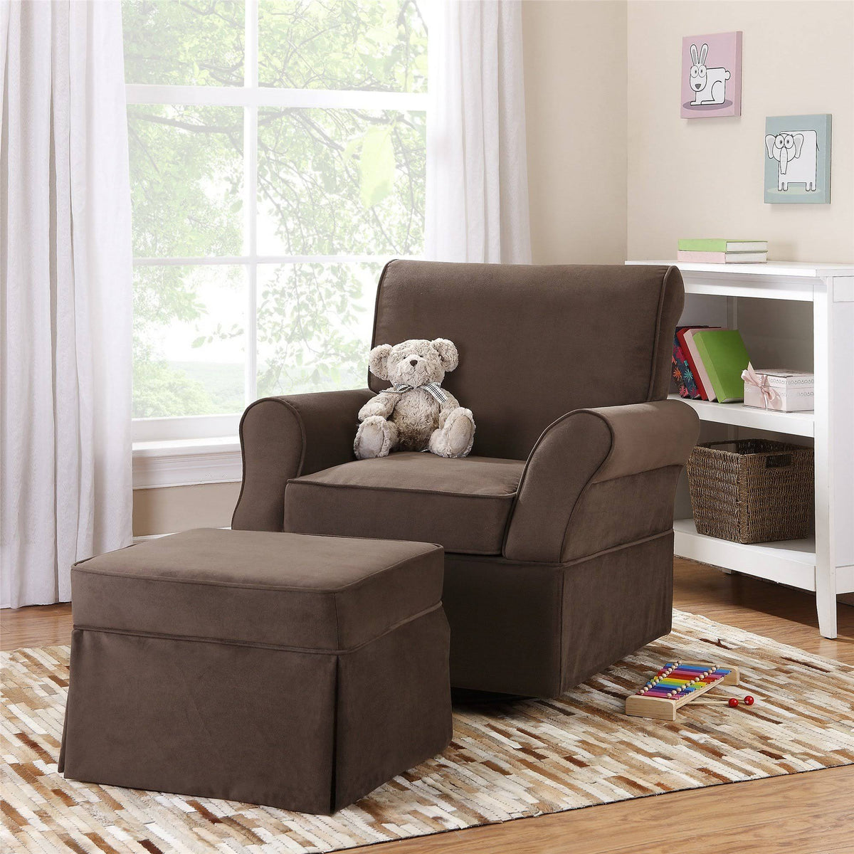 Swivel Glider & Ottoman L3808