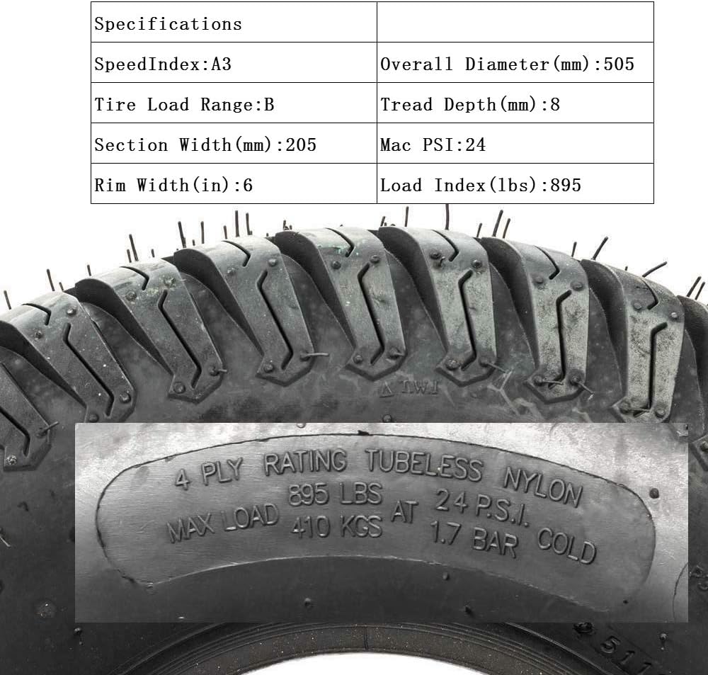 20x8-10 Lawn Mower Tires Set of 2 P455