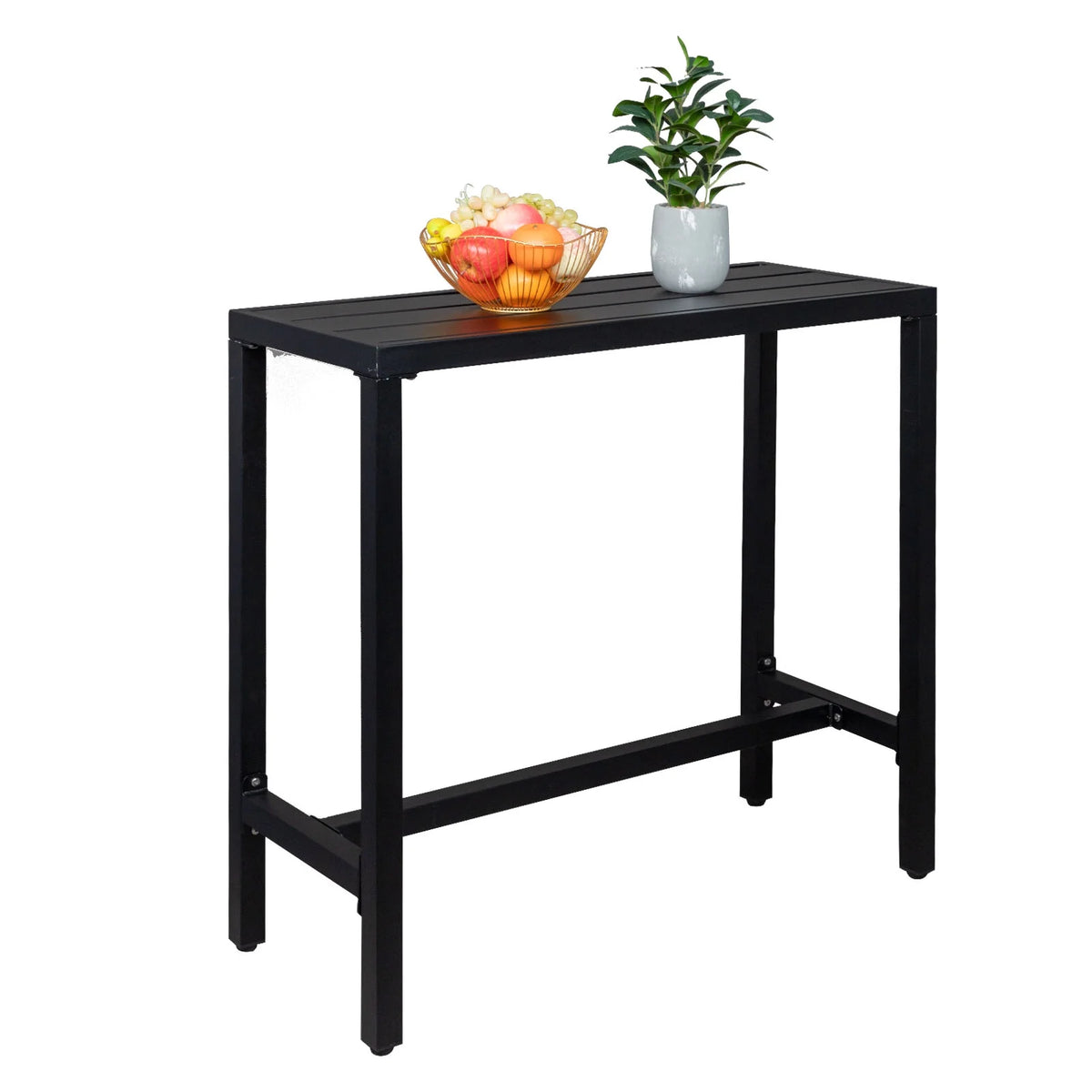 Black Iron Adjustable Bar Table S477692