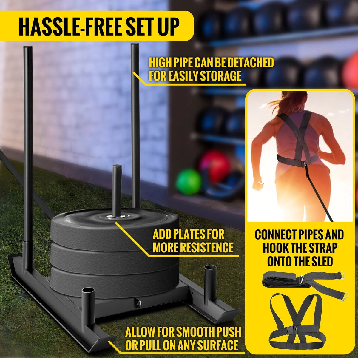 500lbs Capacity Training Sled N67142