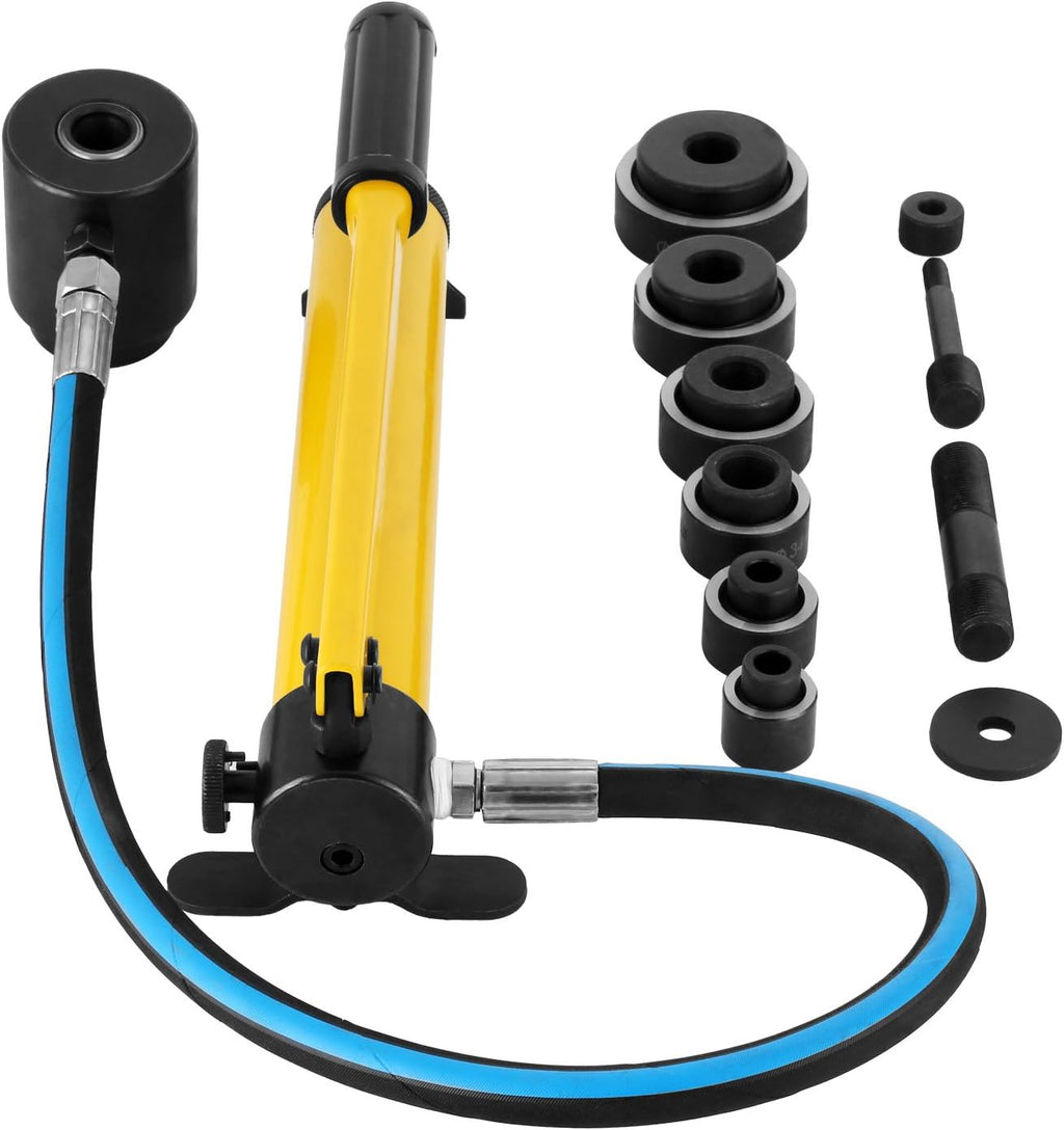 10 Ton Hydraulic Knockout Punch Driver Tool Kit with 6 Dies S685