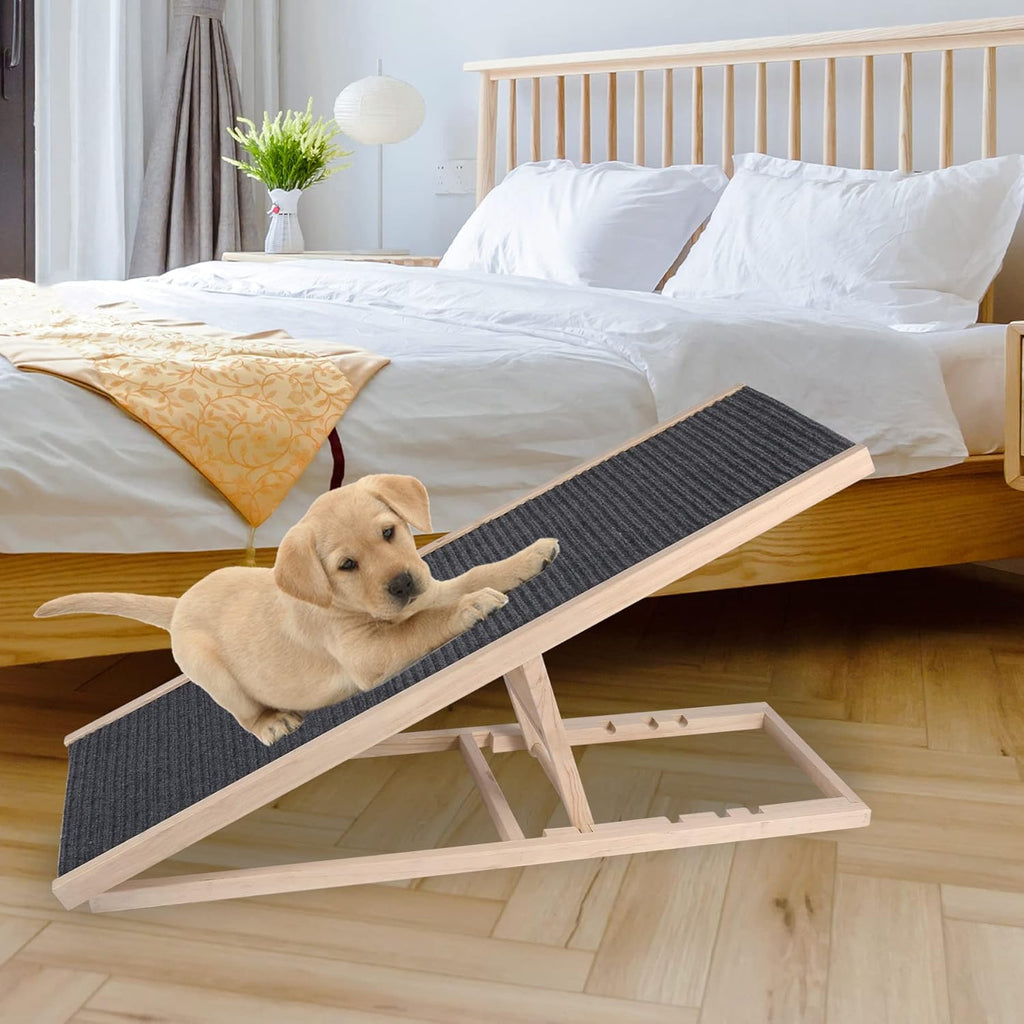Wooden Pet Ramp with Non Slip Carpet Surface K963