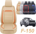 Gray Faux Leather Full Set Pickup Truck Seat Covers E45451