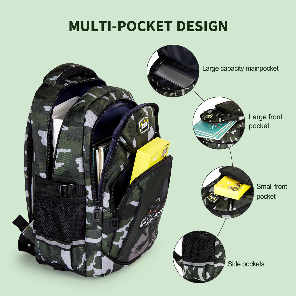 Wheeled Backpack Rolling Daypack Trolley School Bag E344162