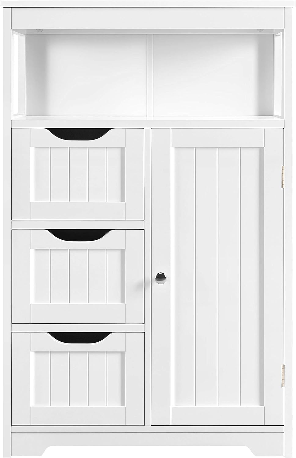White Free Standing Wooden Bathroom Floor Cabinet U98926