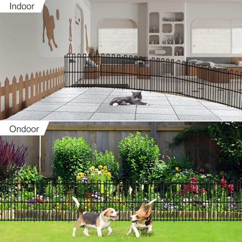 No Dig Animal Barrier Fence, 13in x 37ft Rustproof Metal Garden Edging Y3980