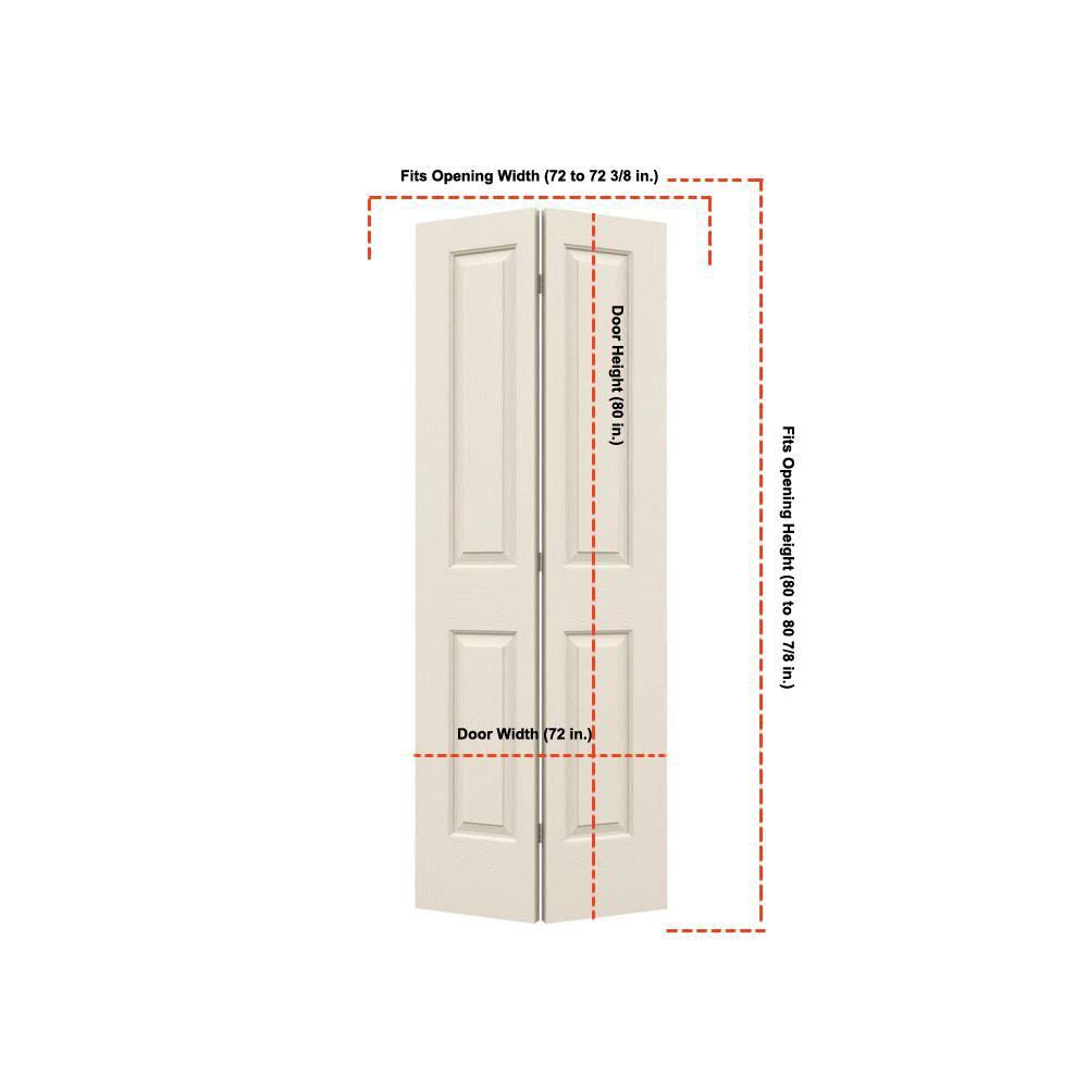 72 in. x 80 in. Primed Smooth Composite MDF Closet Bi-Fold Double Door U42828