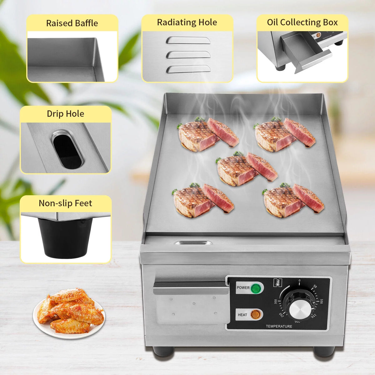 1300W Flat Top Electric Grill N886012