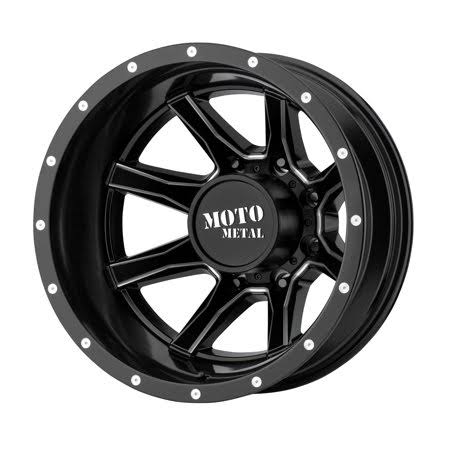 Satin Black Milled 20x8.25 8x165.1 -198mm Wheel T4019
