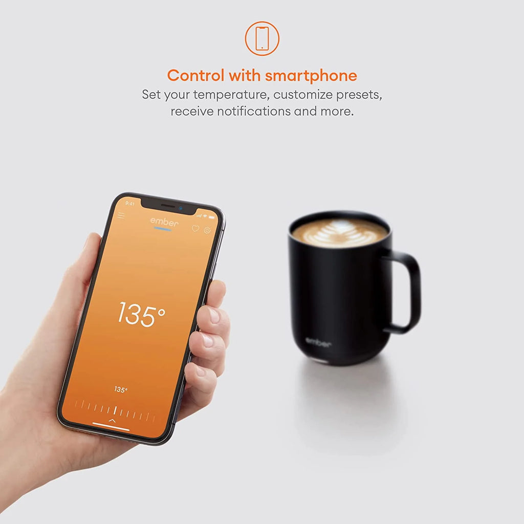 14 oz Grey App Controlled Heated Coffee Mug P211