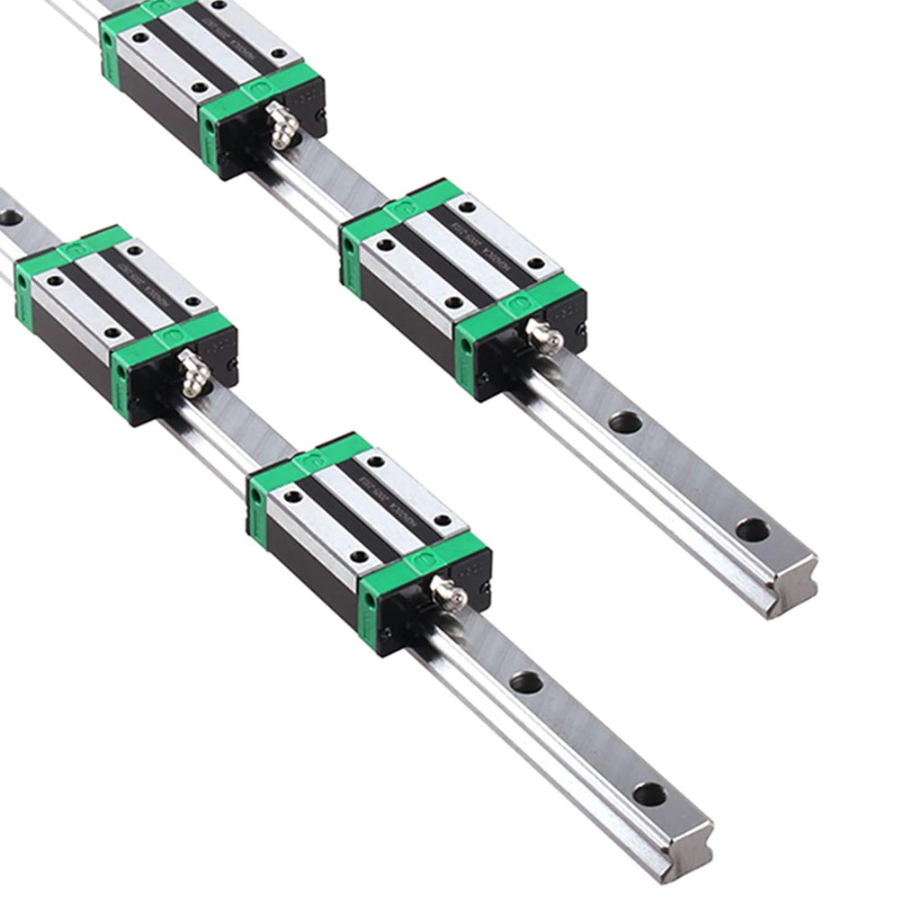 Linear Rail 2X HGR20-1000mm Slide Guideway + 4X HGH20CA Bearing Block Carriage for DIY CNC Y26068